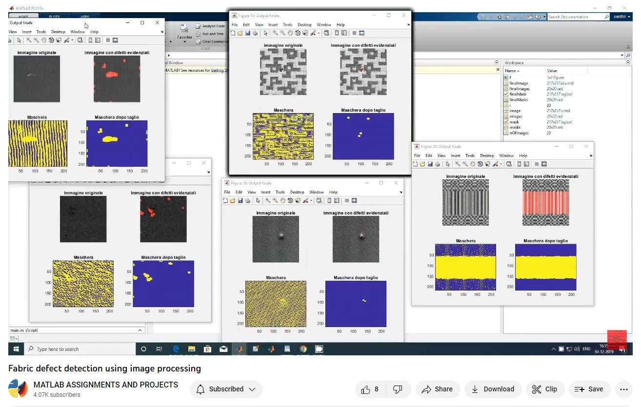 FABRIC DEFECT DETECTION USING MATLAB IMAGE PROCESSING PROJECT